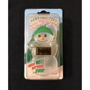 Vintage Snowman Personalized Solar Ornament “Timothy”